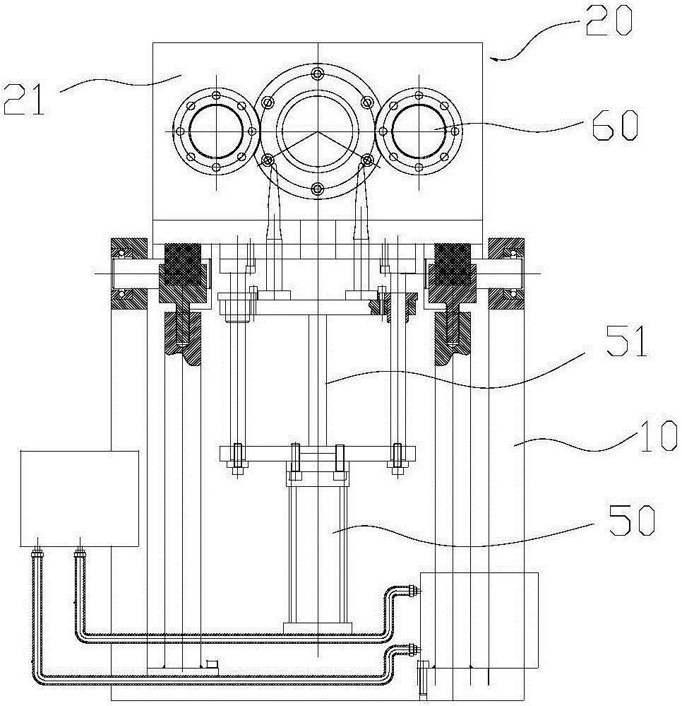 Steel die splitting and assembling device for pouring