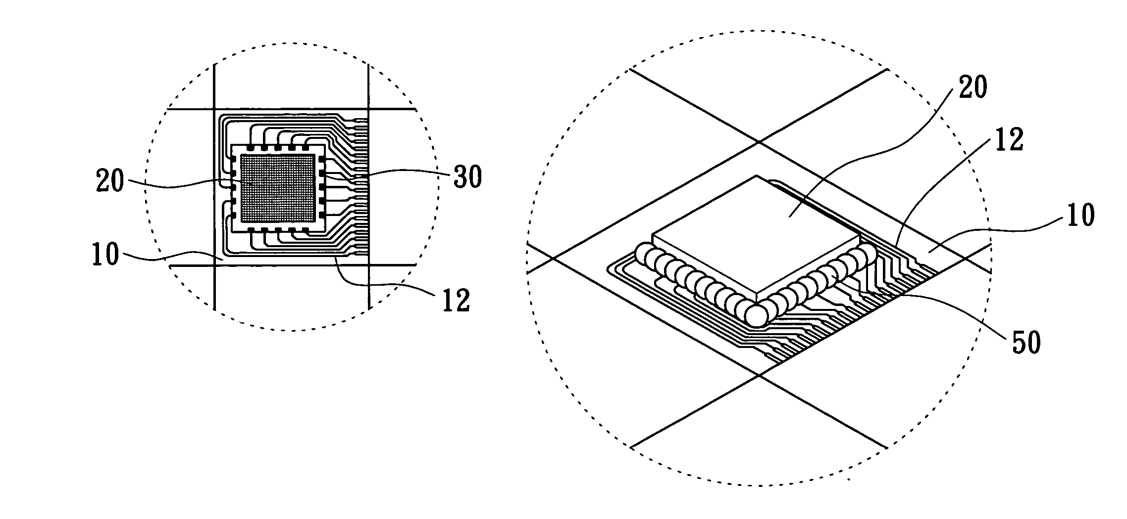 Method for packaging chip and package assembly produced thereby