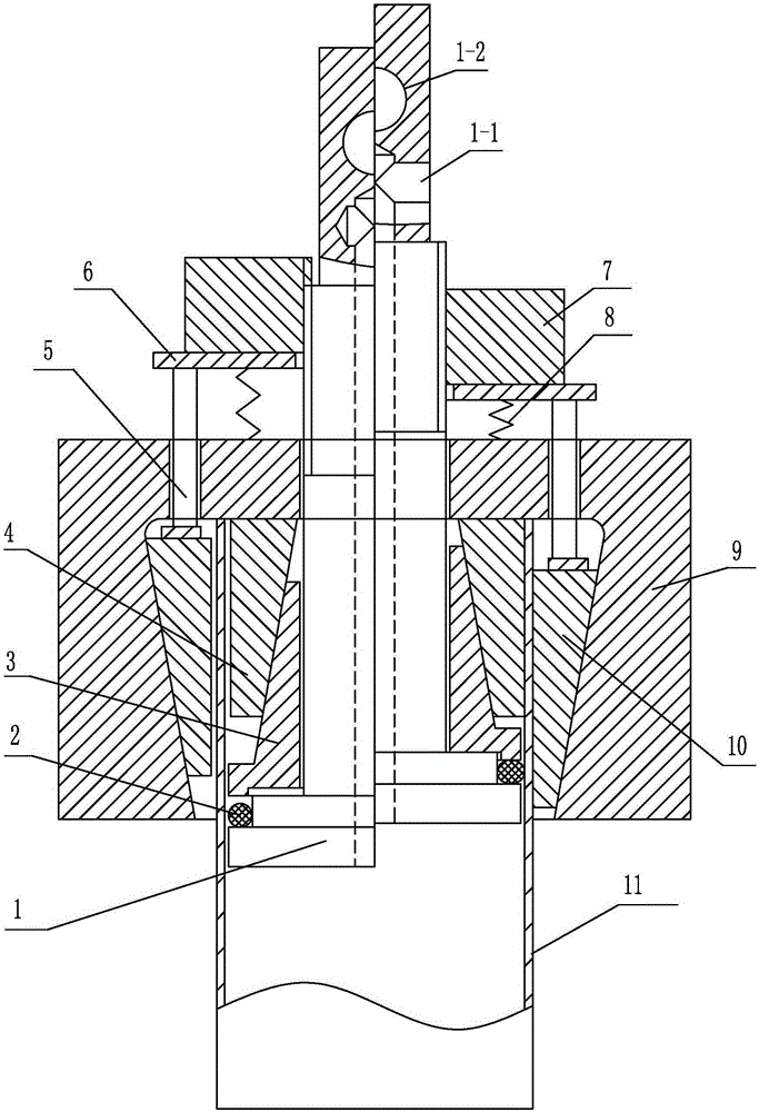 Clamping and sealing clamp for end of pipe