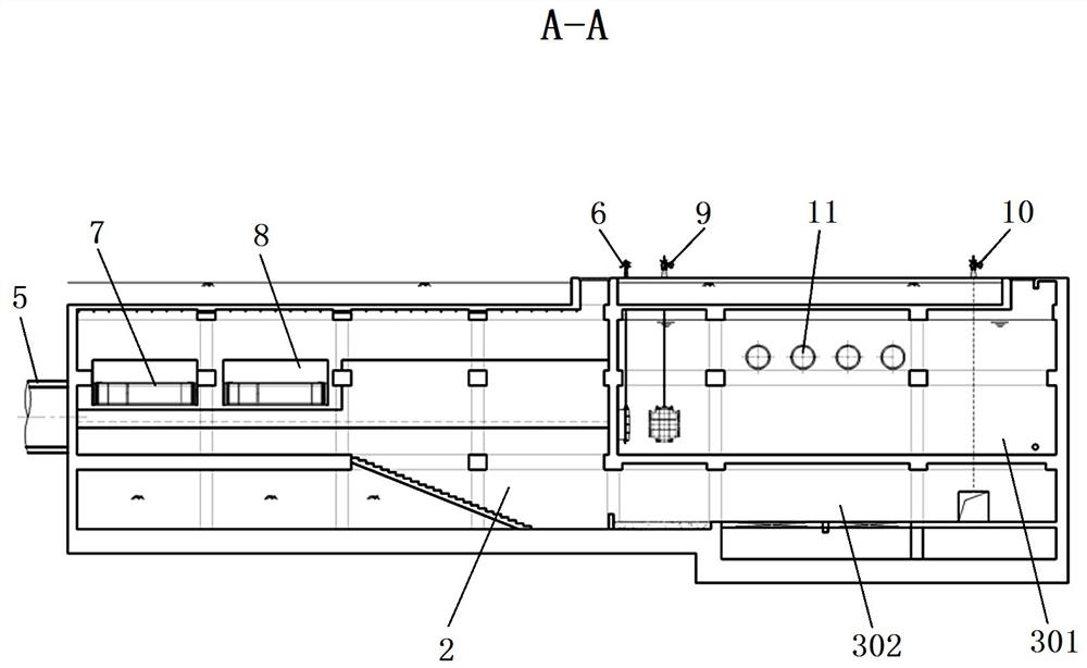 Efficient land-saving storage pond with self-cleaning function