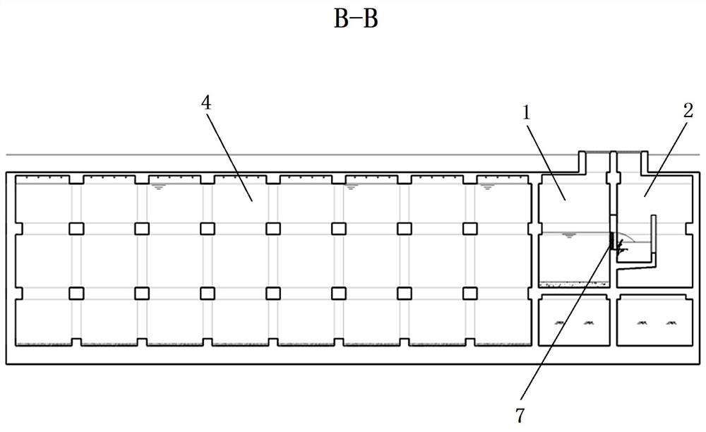 Efficient land-saving storage pond with self-cleaning function