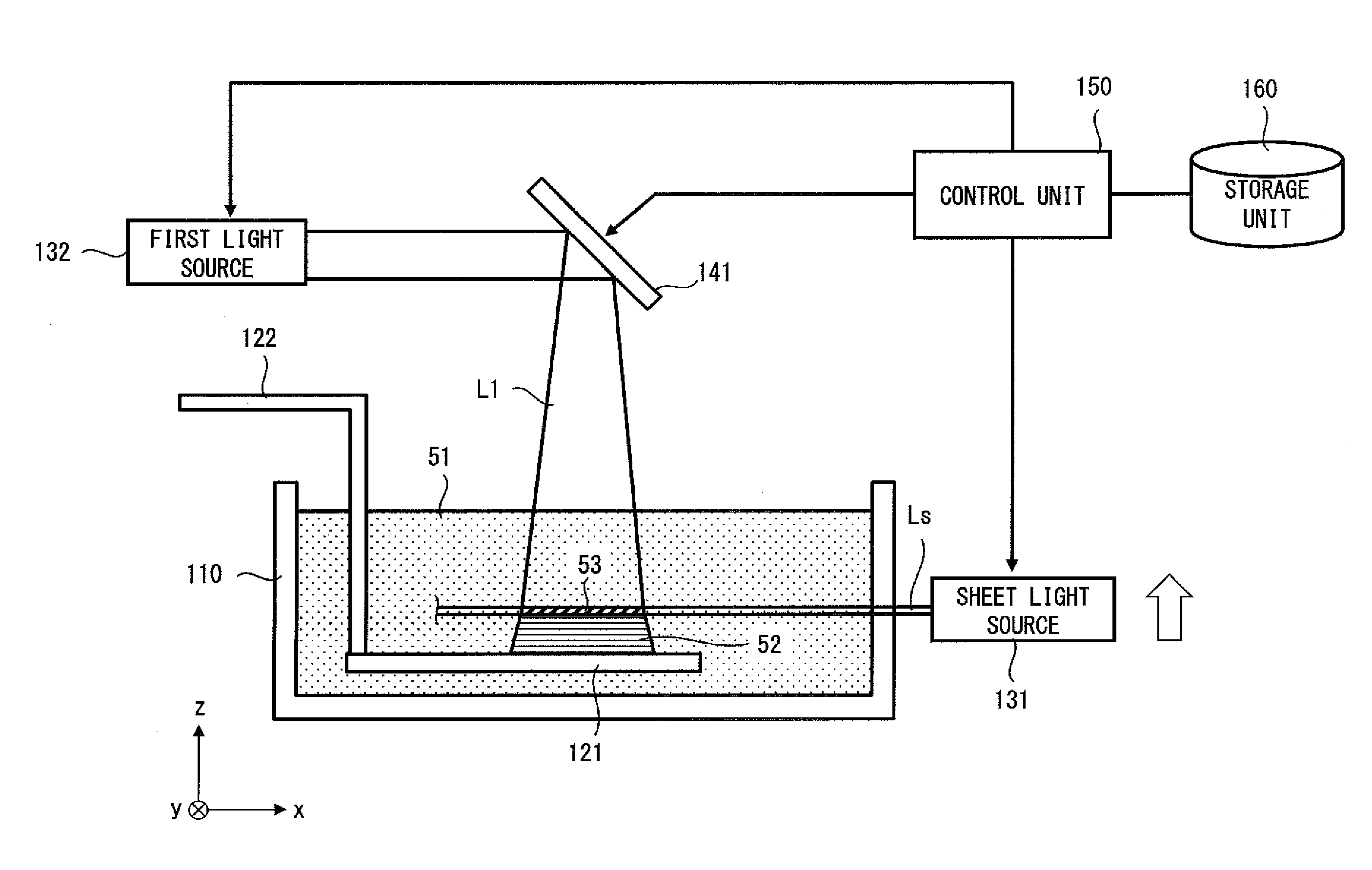 Optical shaping apparatus and optical shaping method