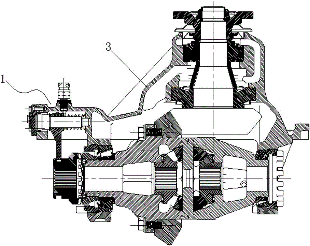 Differential lock provided with proximity switch