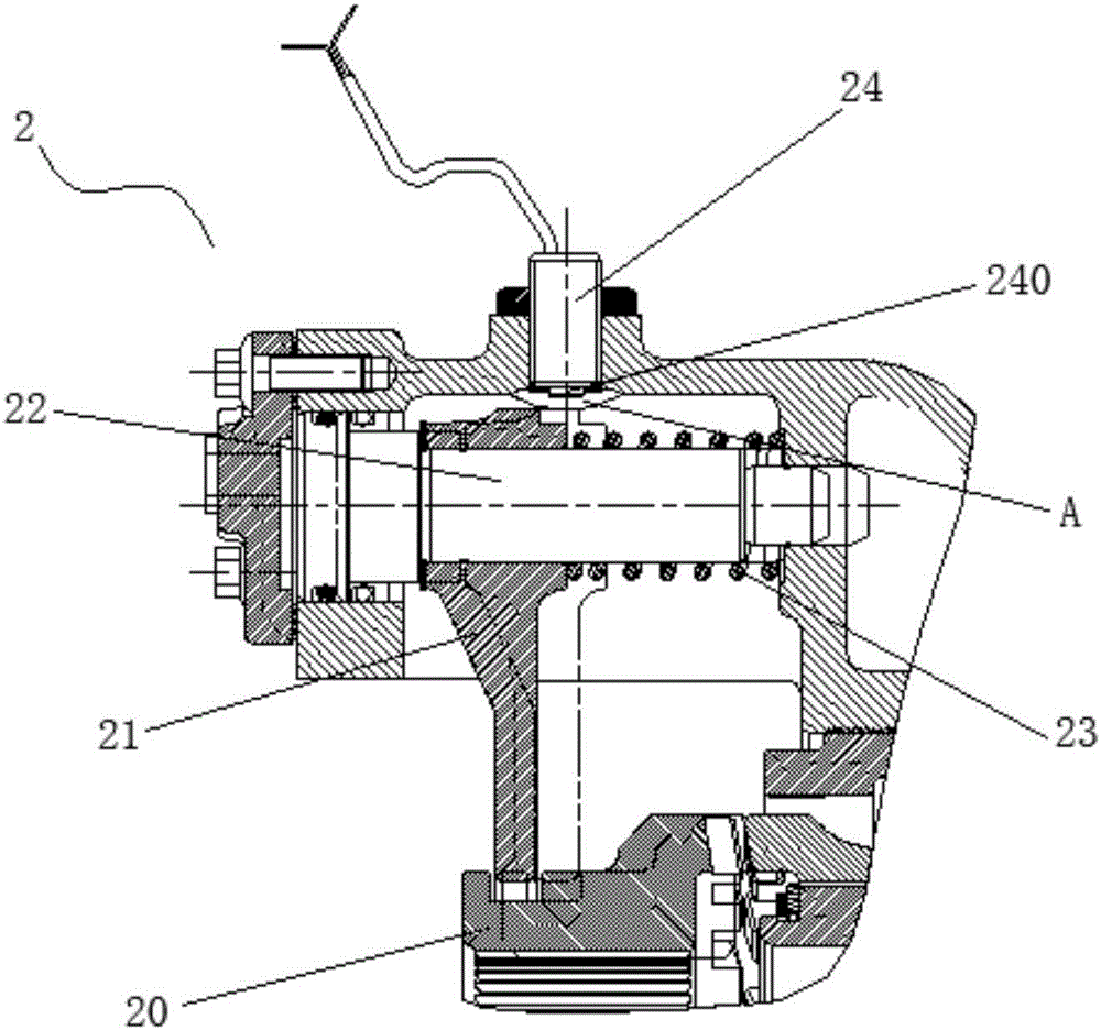 Differential lock provided with proximity switch