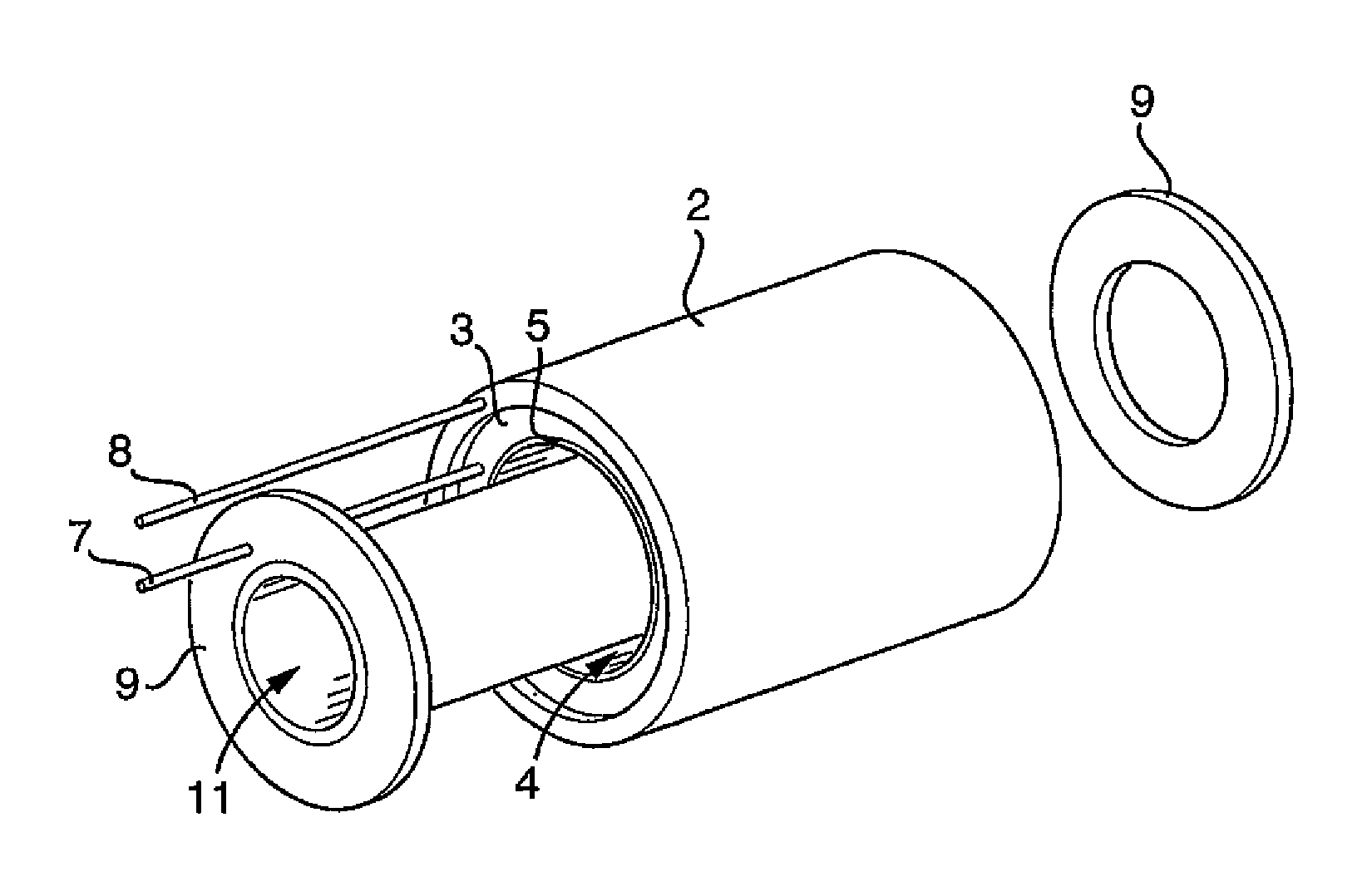 Piezoelectric sensor, a method for manufacturing a piezoelectric sensor and a medical implantable lead comprising such a piezoelectric sensor