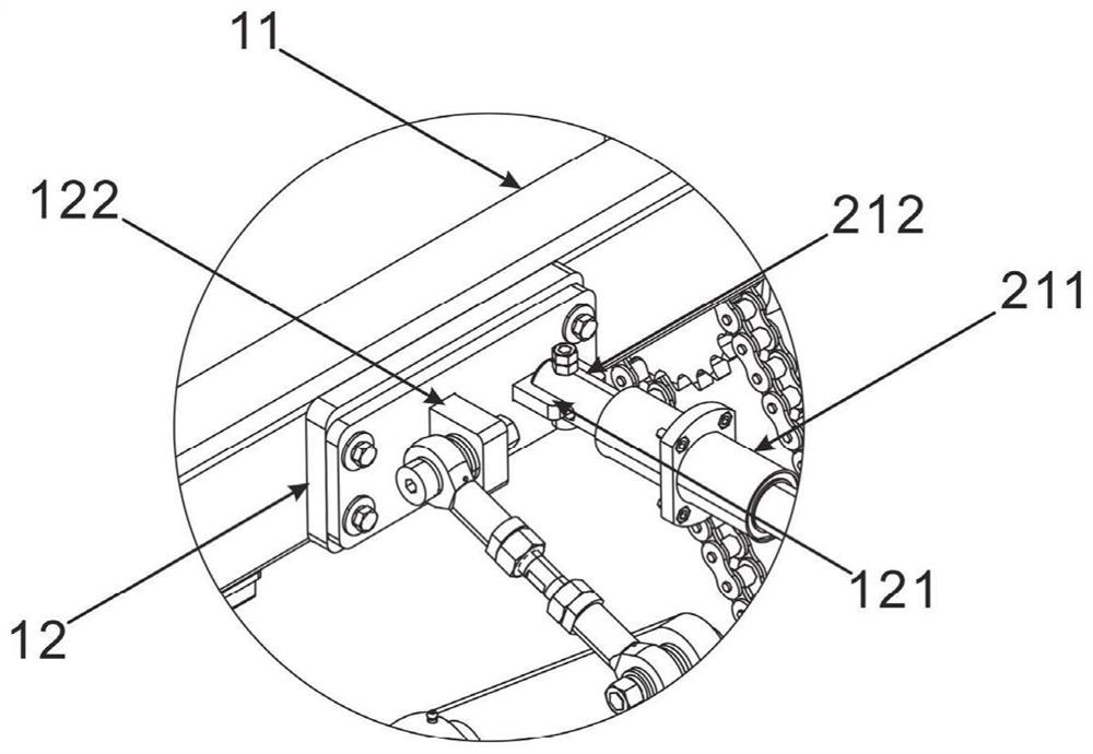 Knitting machine mesh wire pushing operation device and knitting machine