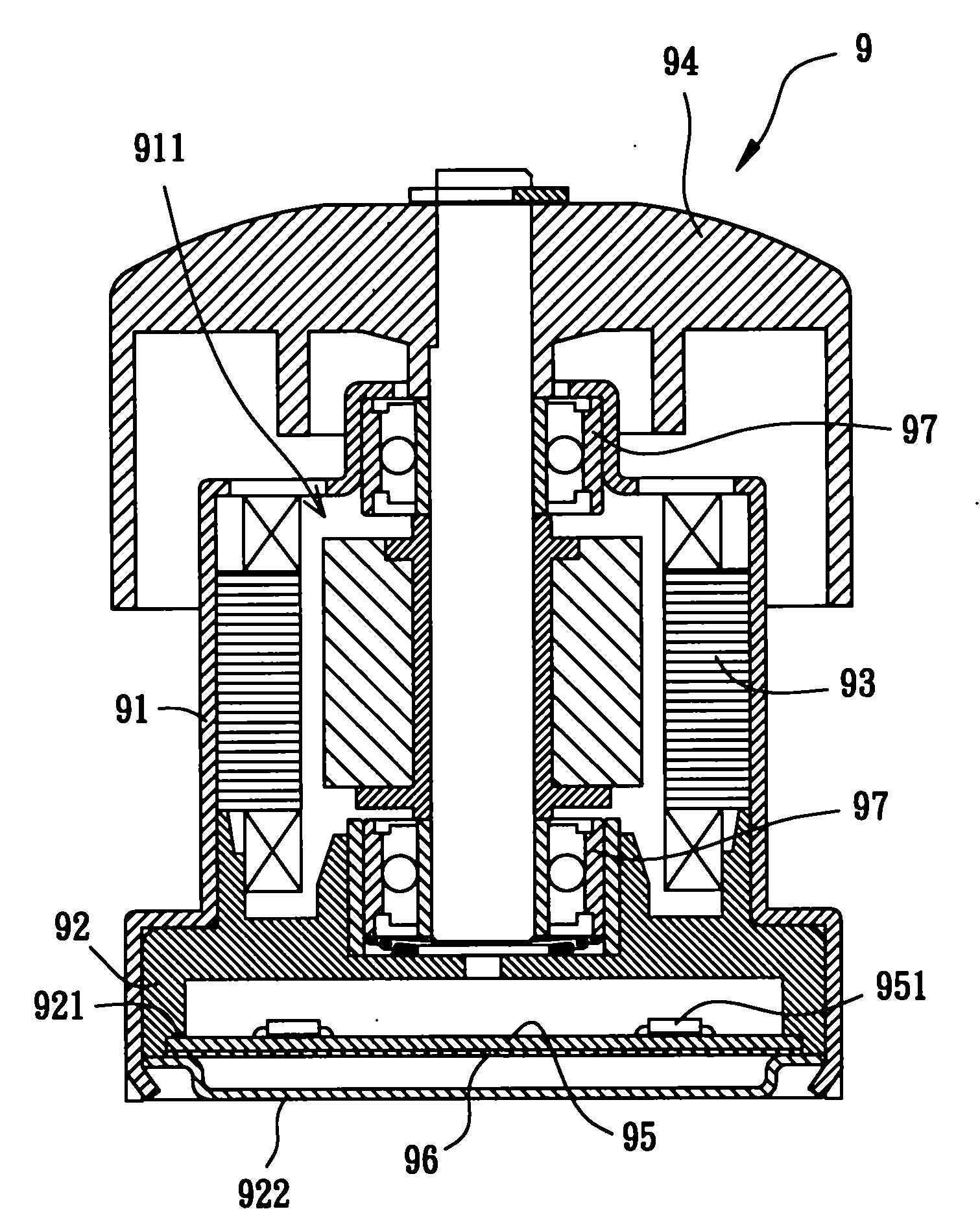 Motor and cooling fan provided with same