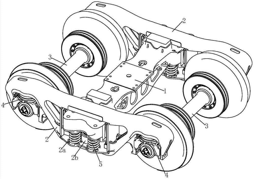 Railway freight car self-adjusting bogie