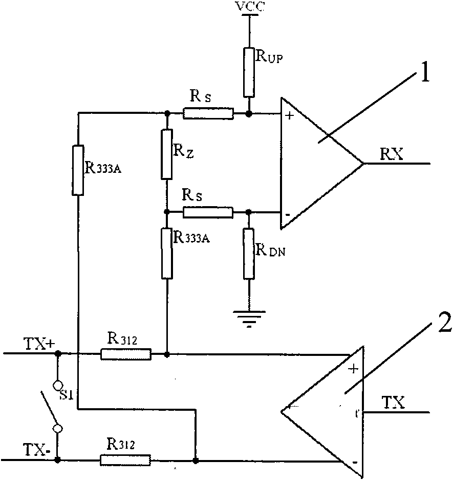 Interface circuit capable of configuring full-duplex/half-duplex software