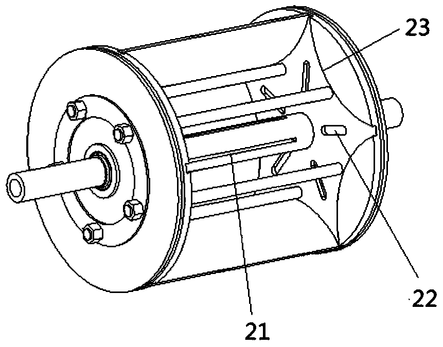 Rotary feeder sealed with air curtain