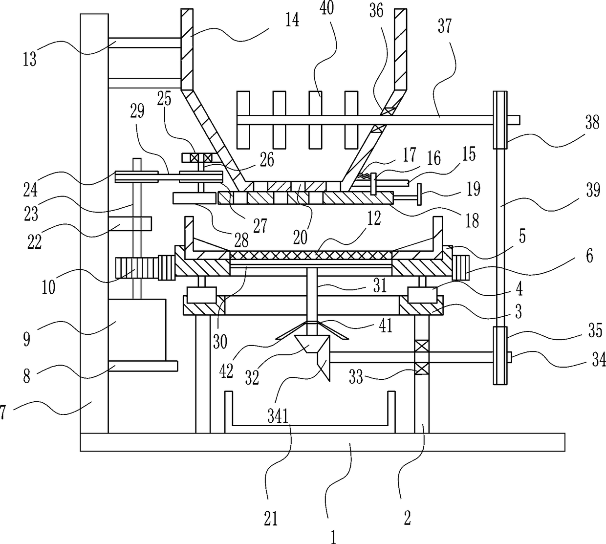 Agricultural rotary soybean screening device