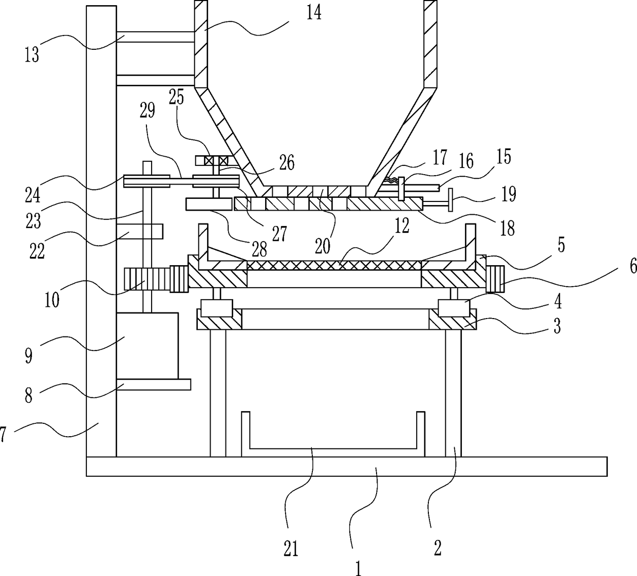 Agricultural rotary soybean screening device