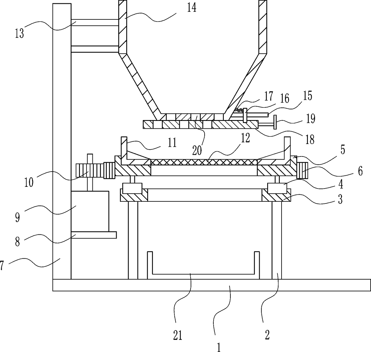 Agricultural rotary soybean screening device