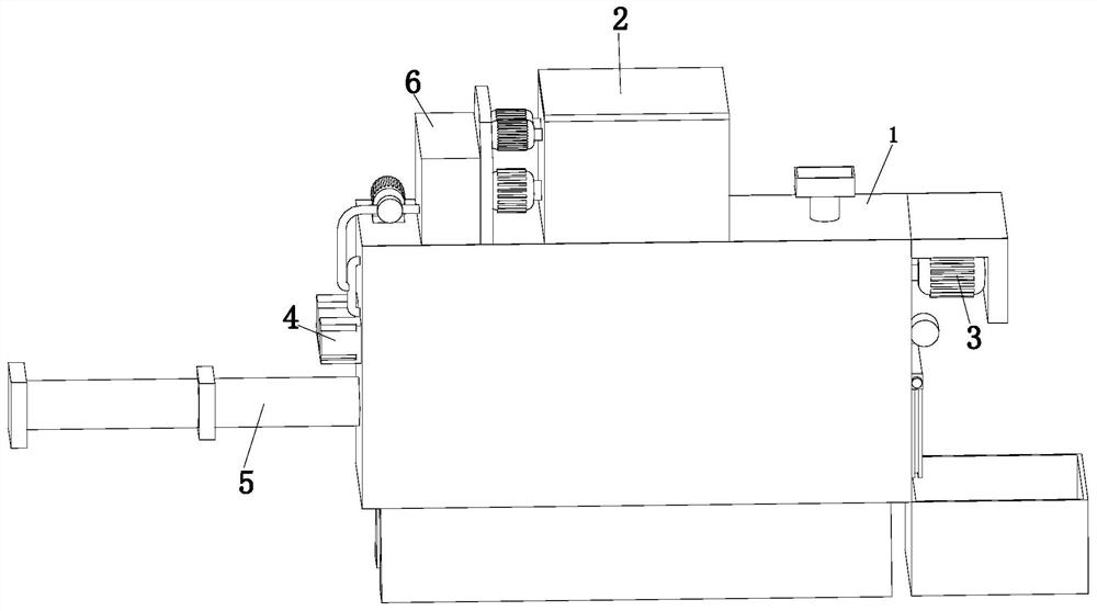 Collagen raw material extruding and stirring device