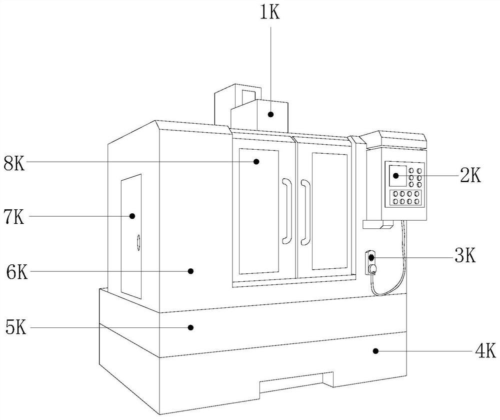 A CNC milling machine for alloy frame manufacturing based on the principle of two-way spelling