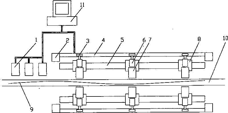 Multi-straightening head-based quick straightening device and method