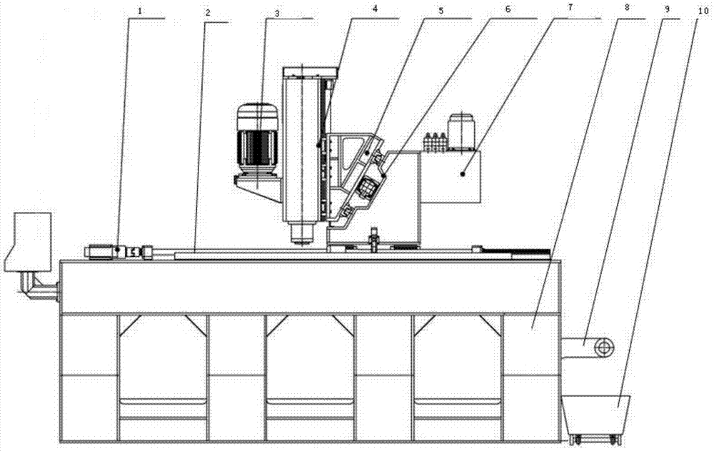 A vertical type numerical control workbench radial drilling machine