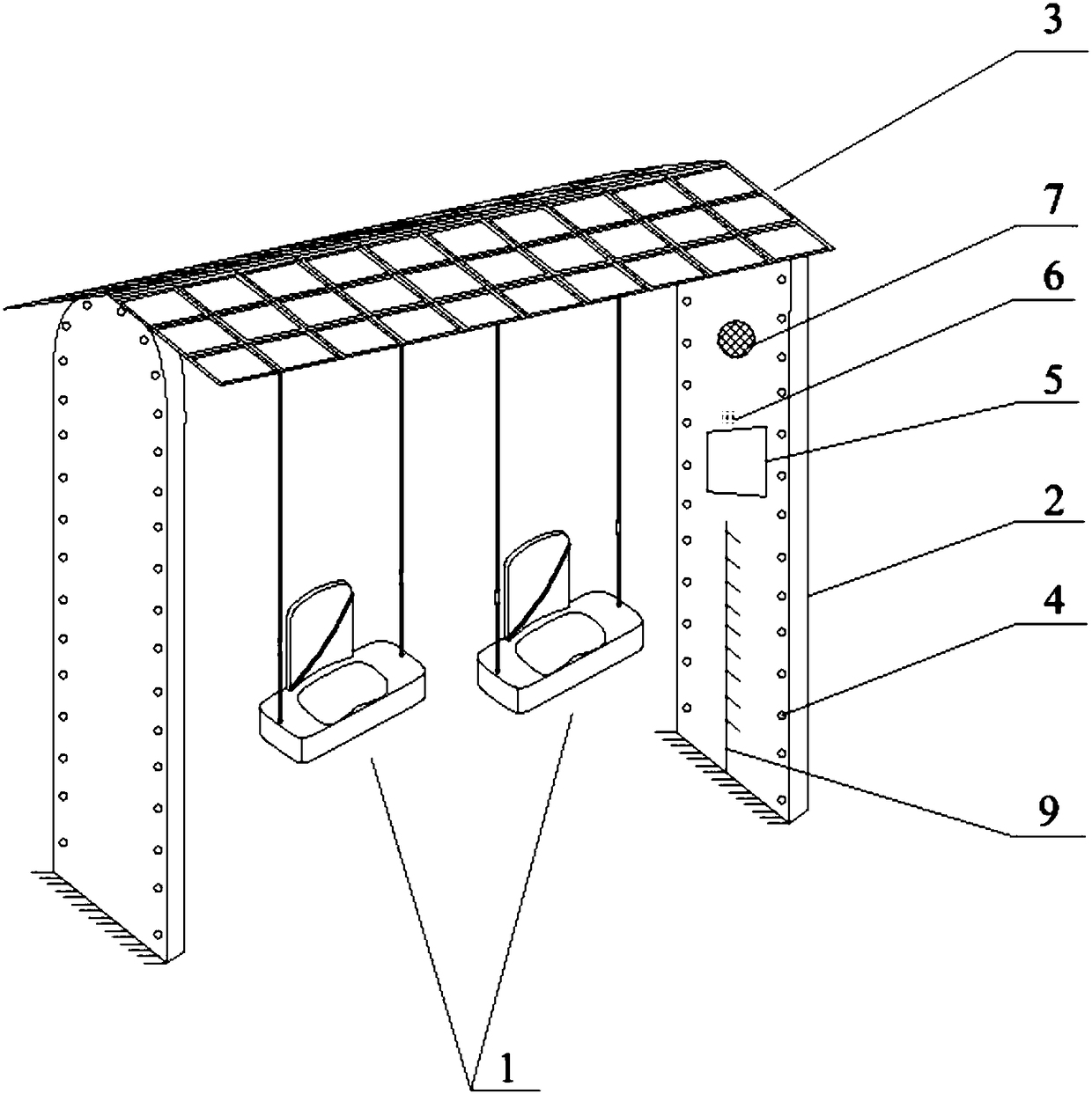 Multifunctional intelligent recreational swing