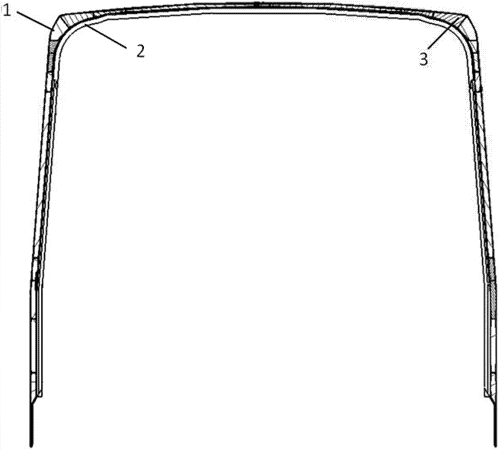 Low-cost technologically-molded carbon fiber composite material subway vehicle body and manufacturing method thereof