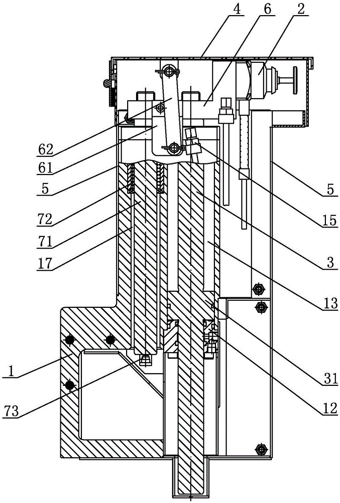 Lifting type machine tool cutter detection device