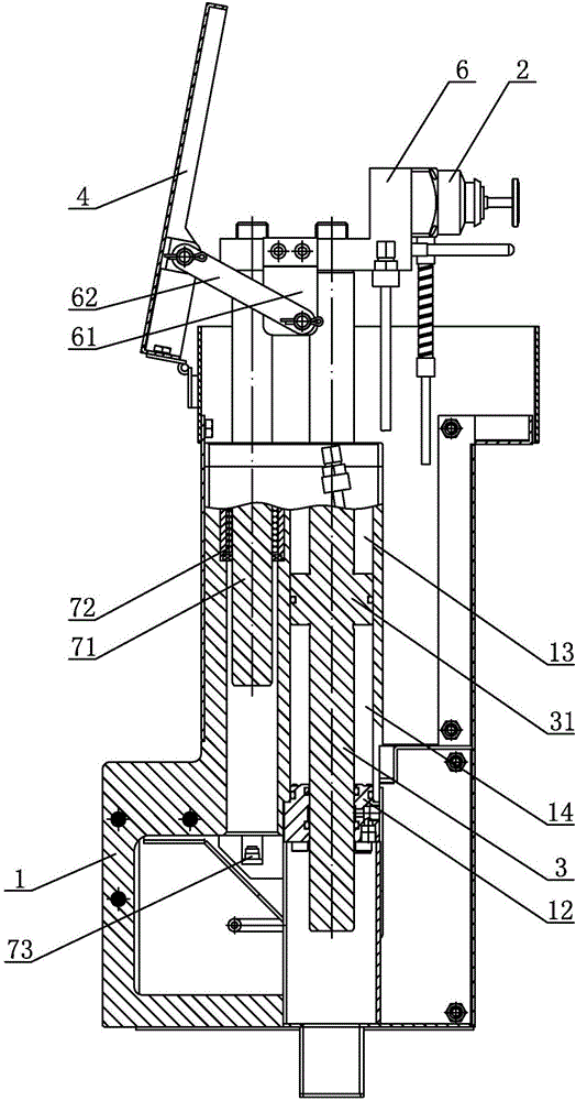 Lifting type machine tool cutter detection device