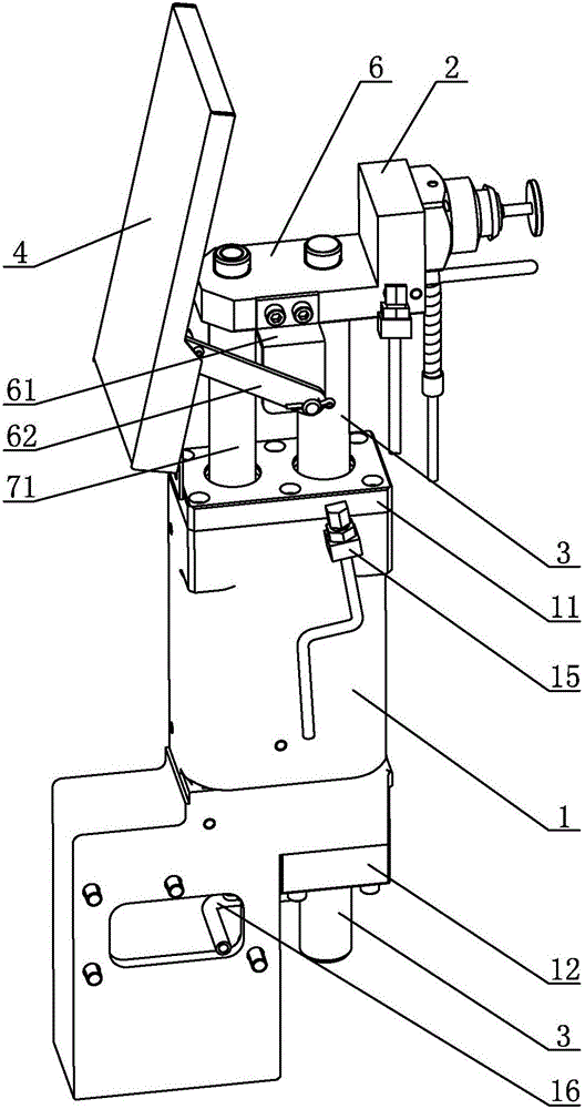 Lifting type machine tool cutter detection device