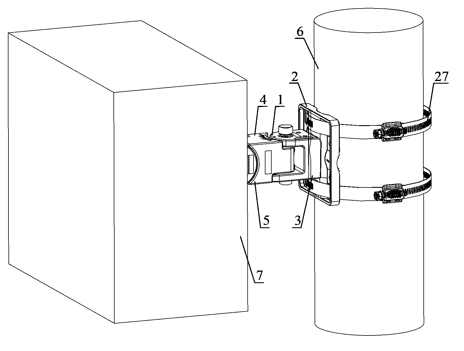 Device for mounting radio frequency module in communication device