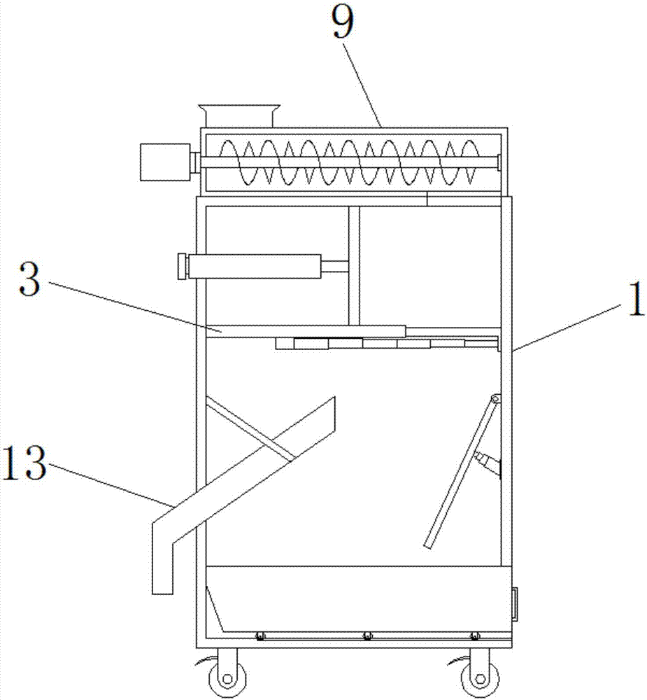 Forage grass discharge machine for livestock raising