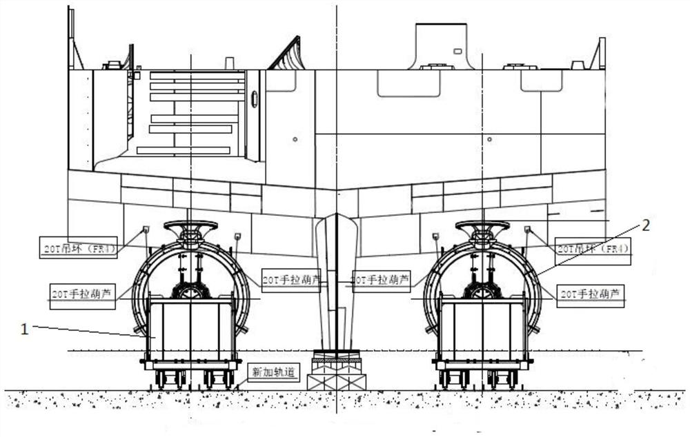 Engineering ship full-rotation main thruster installation process