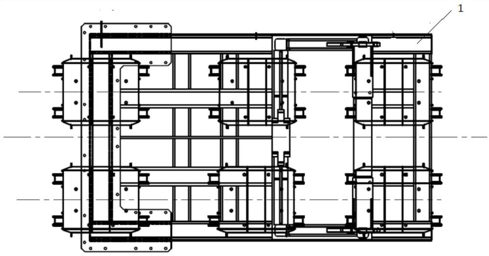 Engineering ship full-rotation main thruster installation process