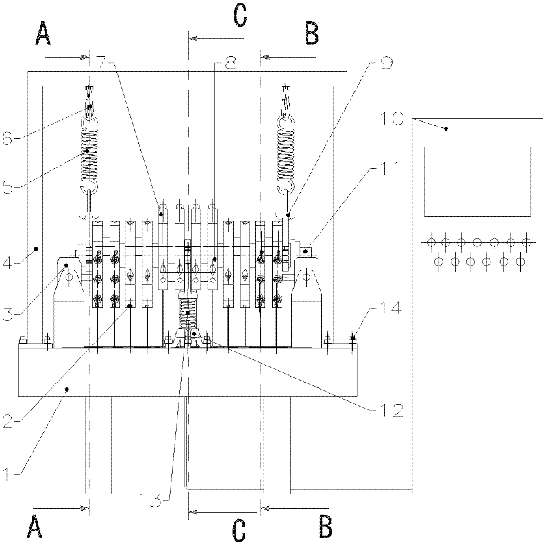 Flexural fatigue testing machine for multi-throw crank shaft