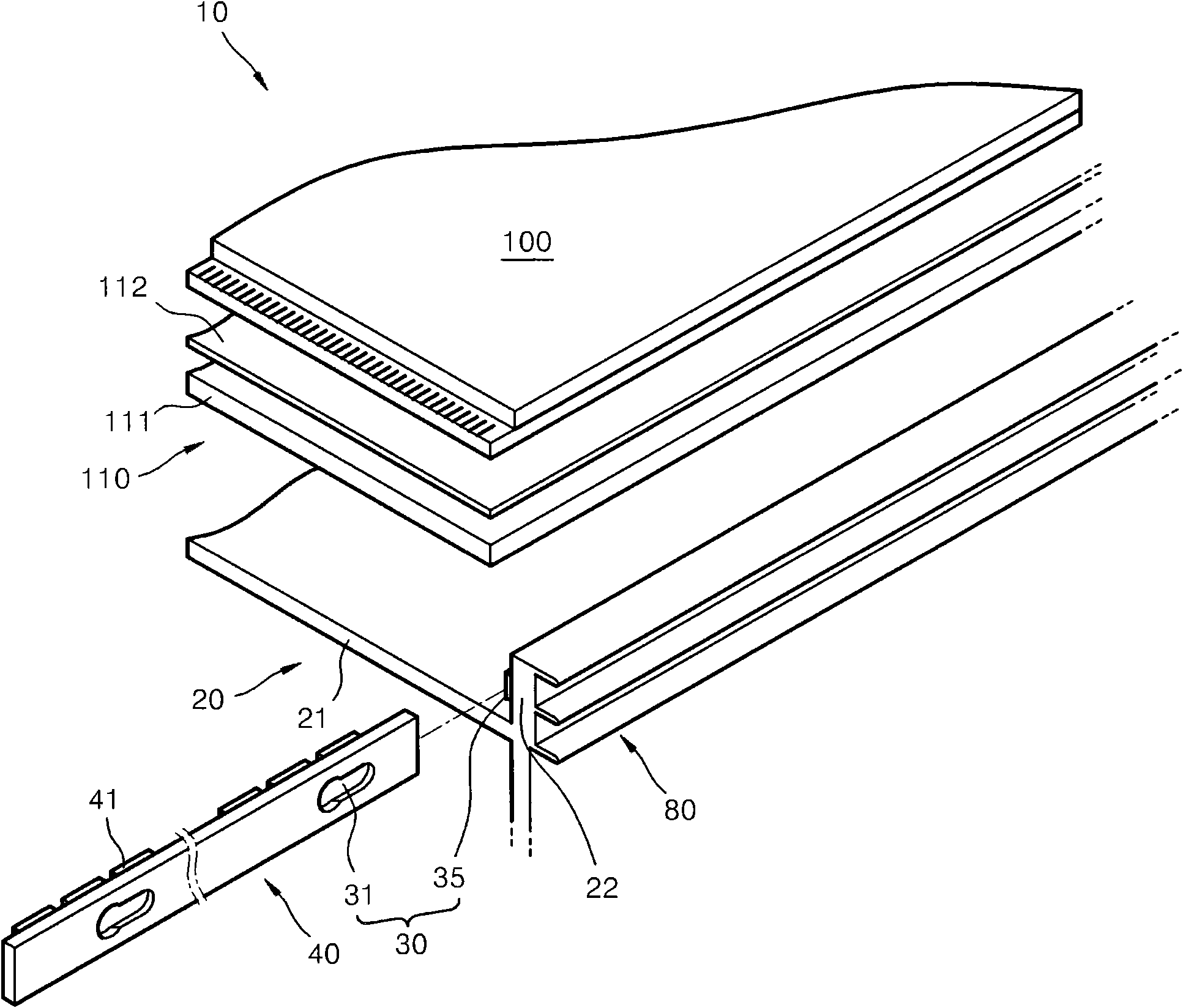 Apparatus for coupling a module circuit board and a frame together, and backlight using same