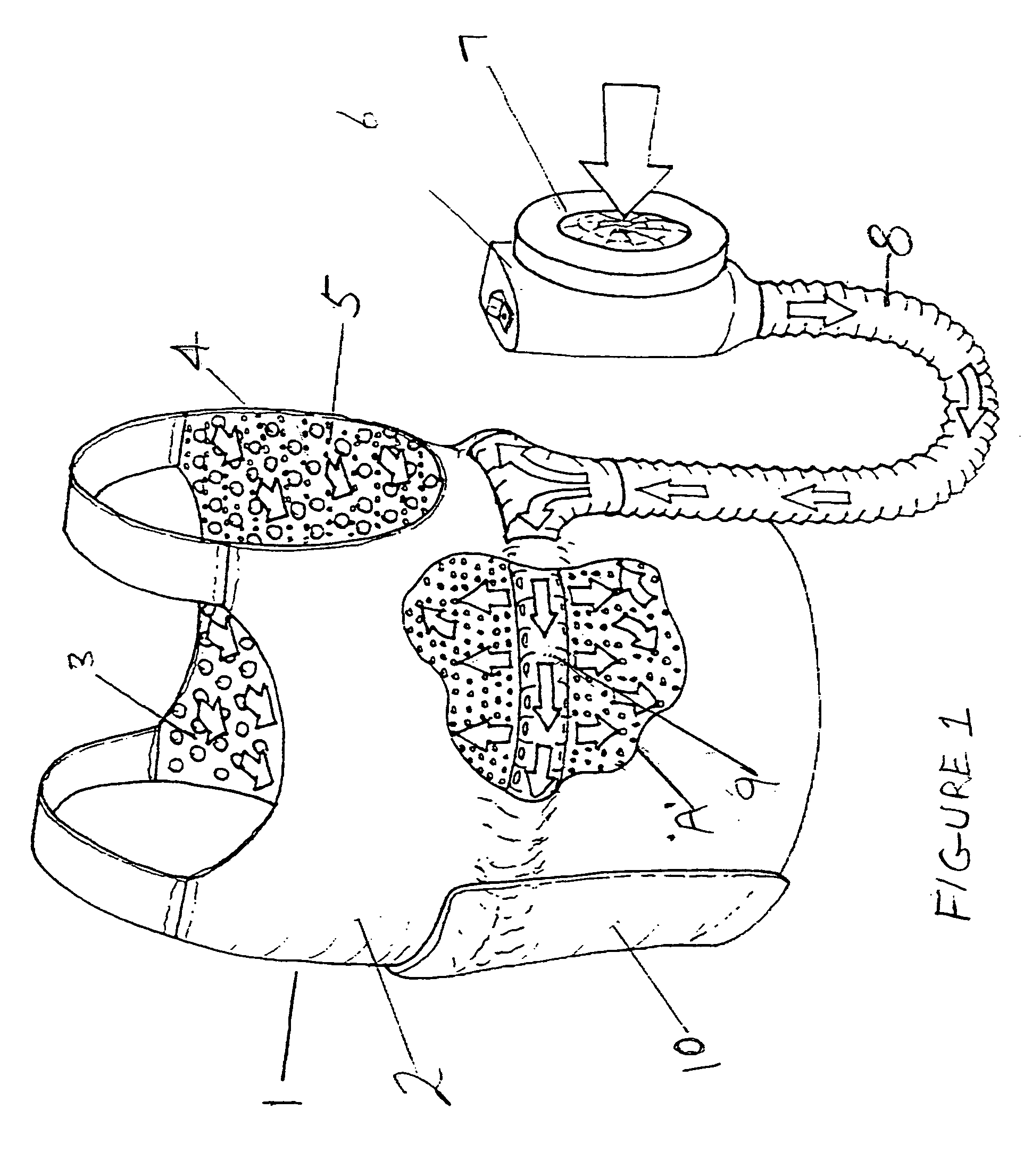 Gas distribution garment