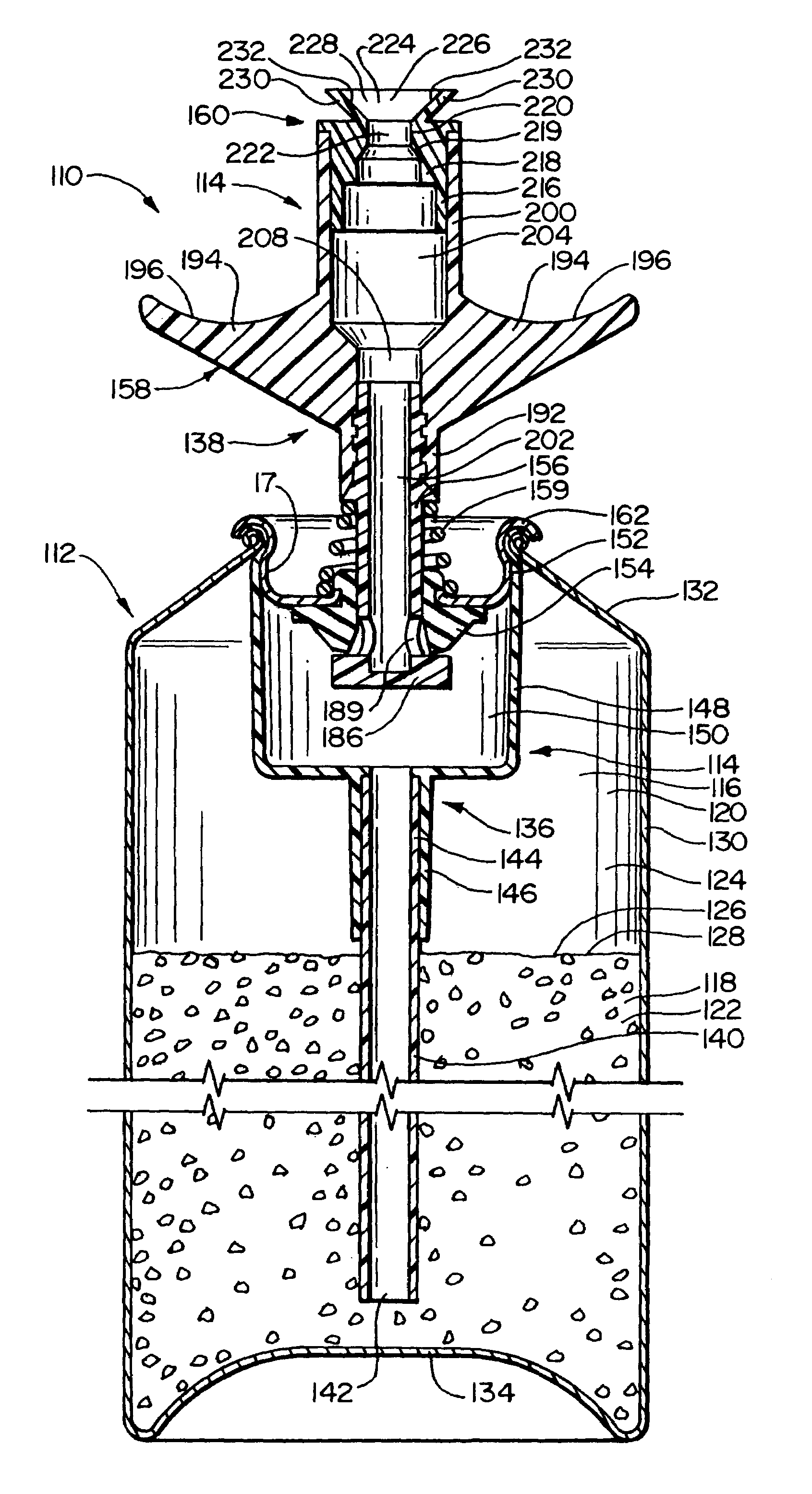 Aerosol spray texture apparatus for a particulate containing material