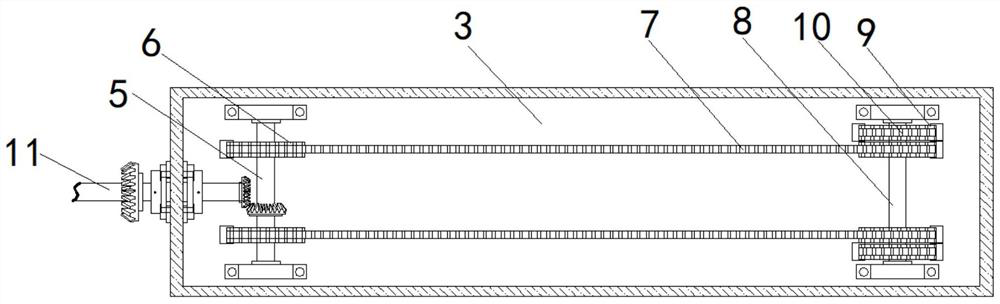 Novel chain lifting driving radiation protection door