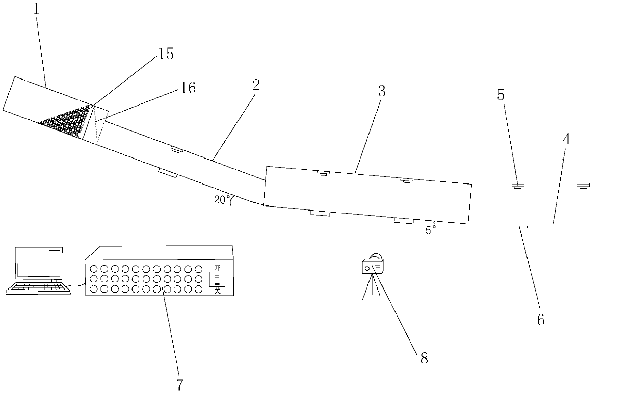 Experiment device for simulating mud-rock flow motion and experiment method thereof