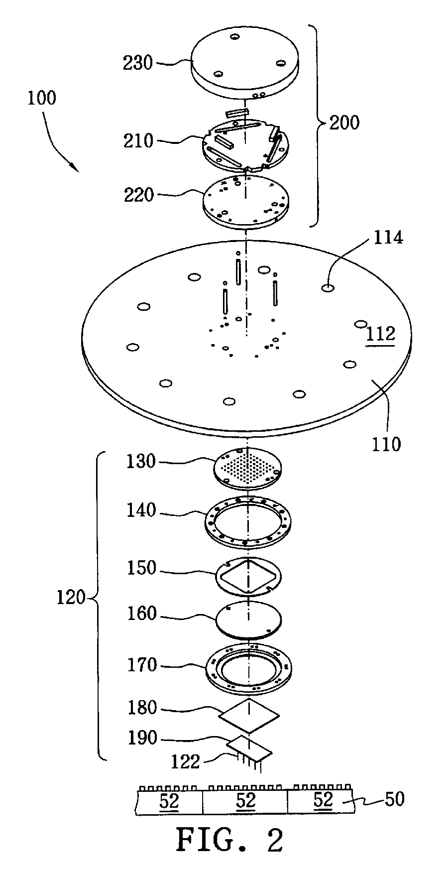 Integrated circuit probe card