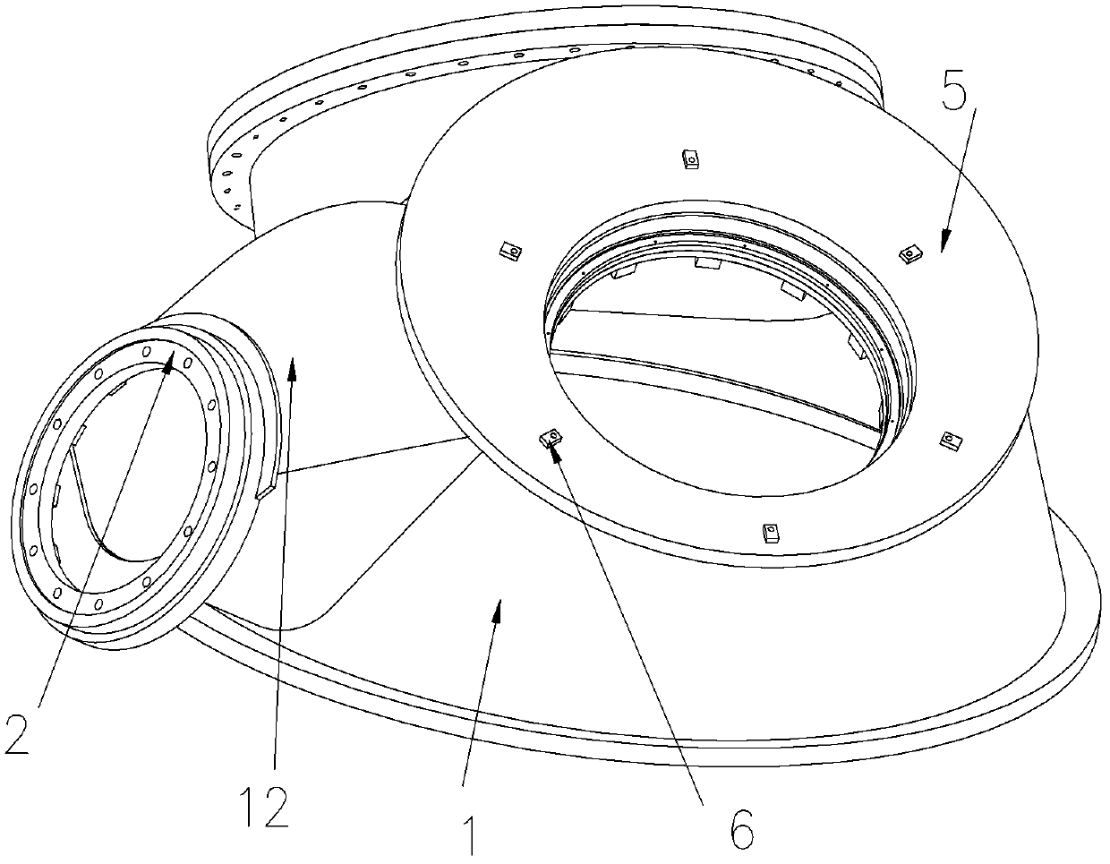 Compact valve box device for rotating upper sealing valve of blast furnace