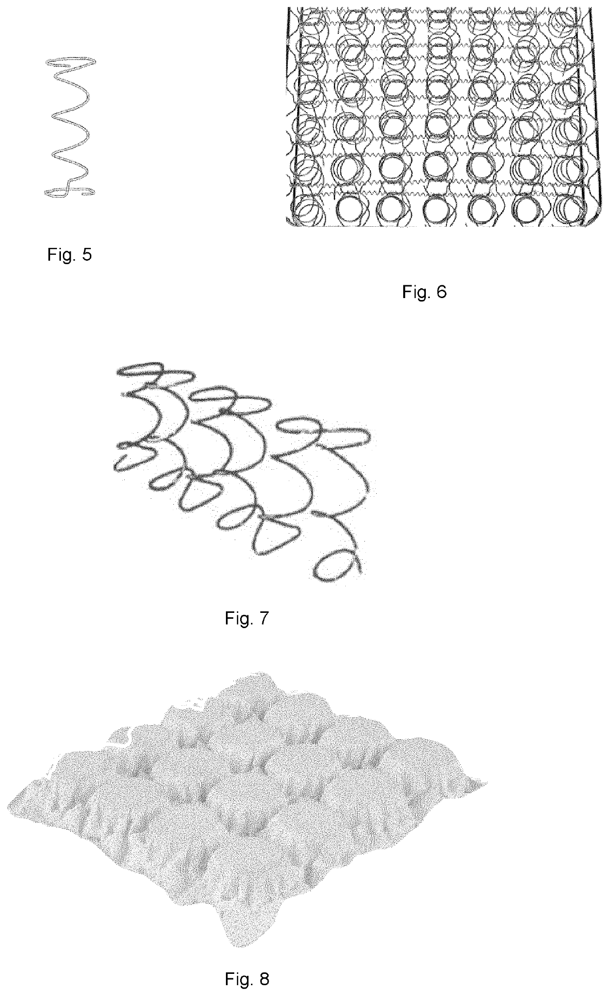 Method for making a spring core for a mattress or for seating products