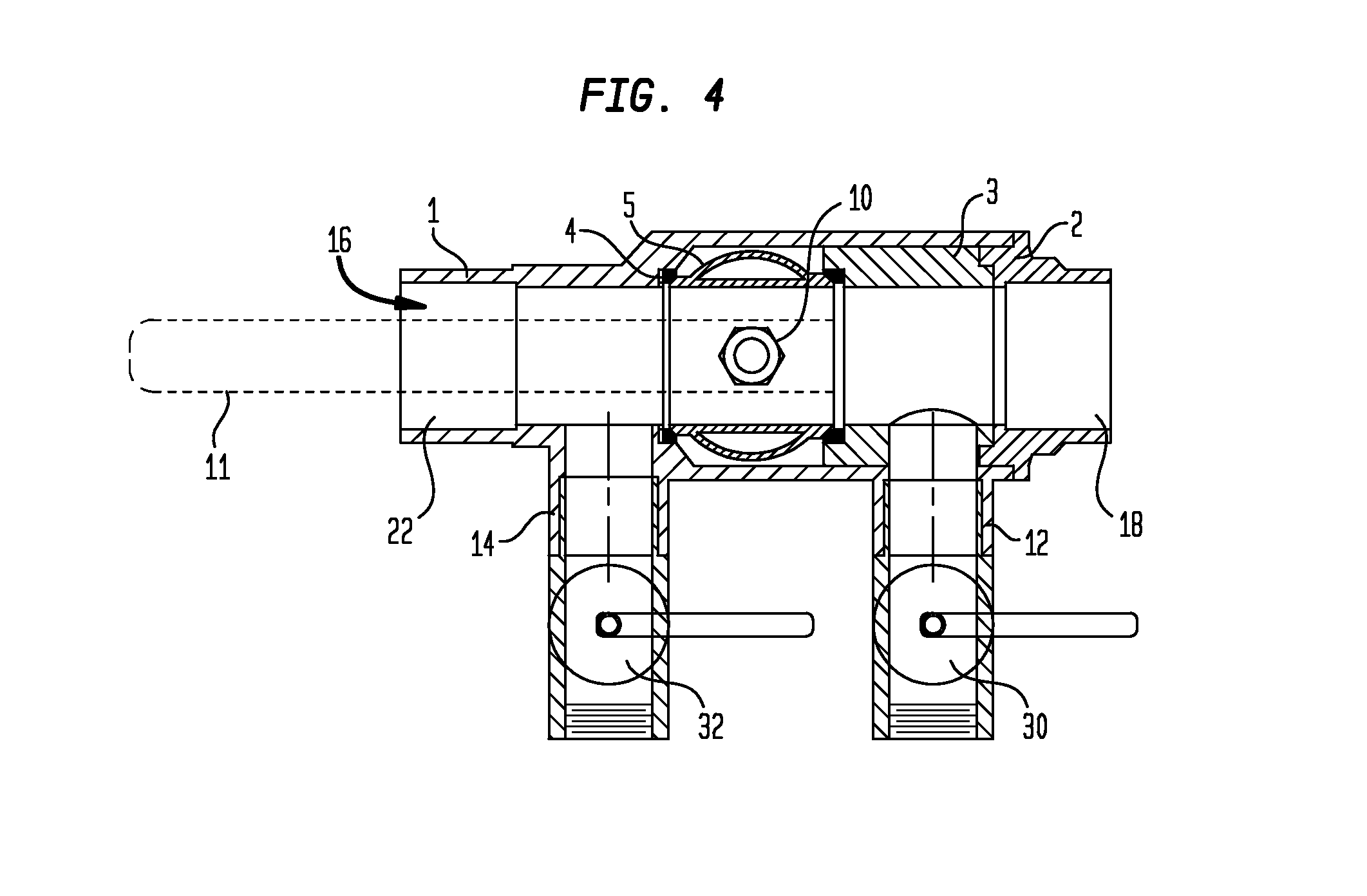 Purge/fill valve with a main valve portion aligned with a tee