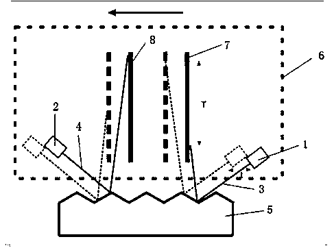 Refractive displacement sensor and measuring method thereof