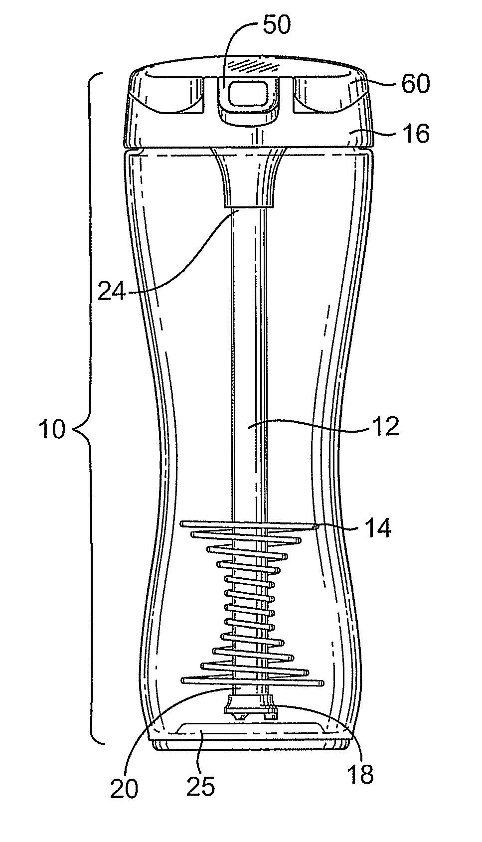 Shakeable container with agitator