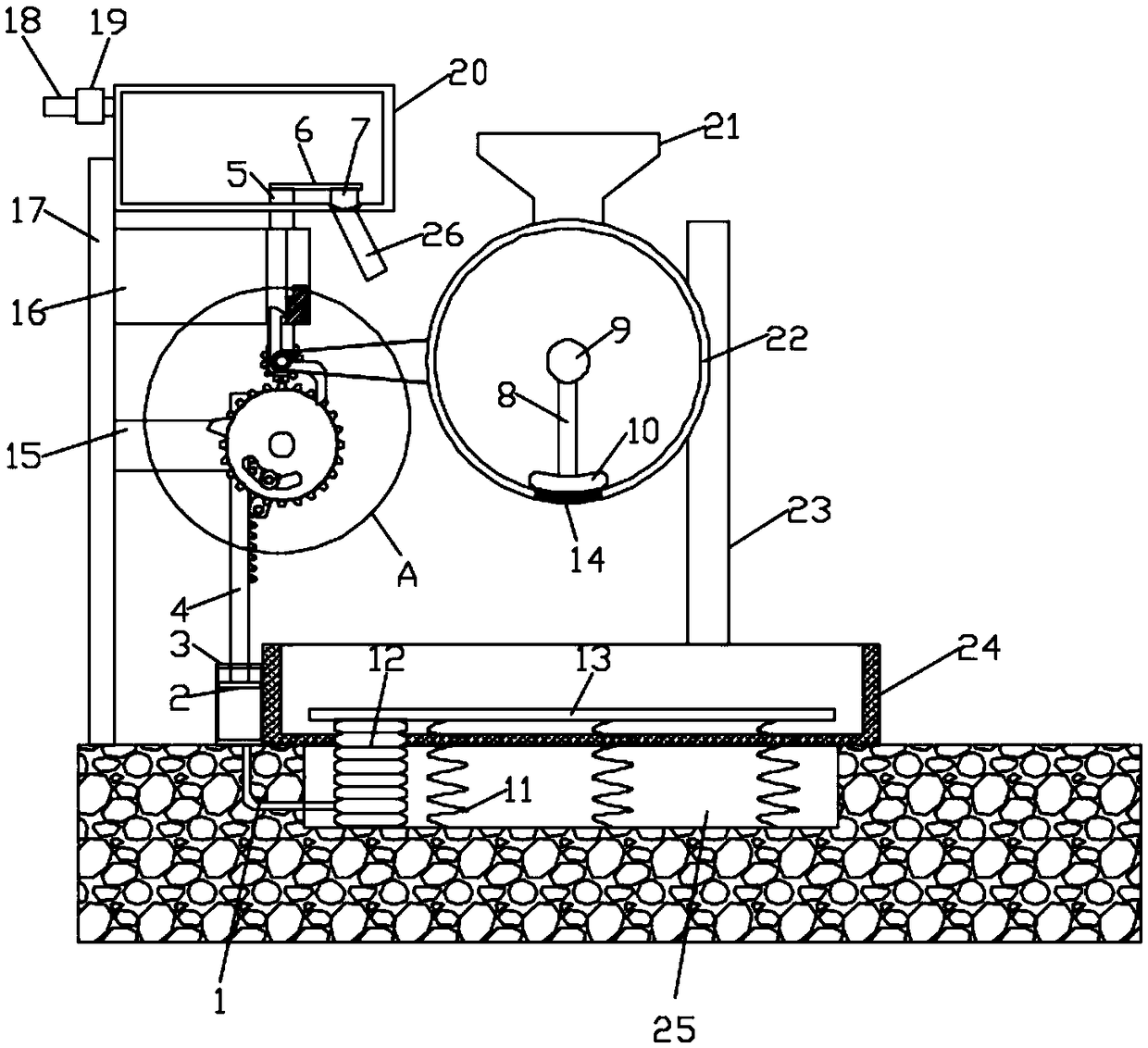 Automatic water feeding device of pig farm