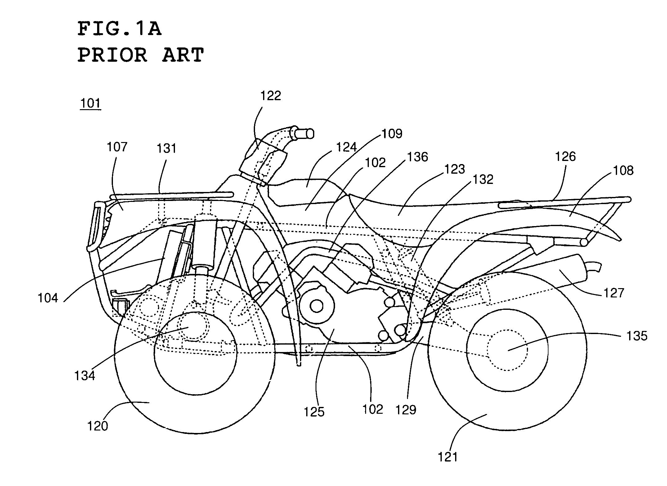 Bracket assembly for all-terrain vehicle