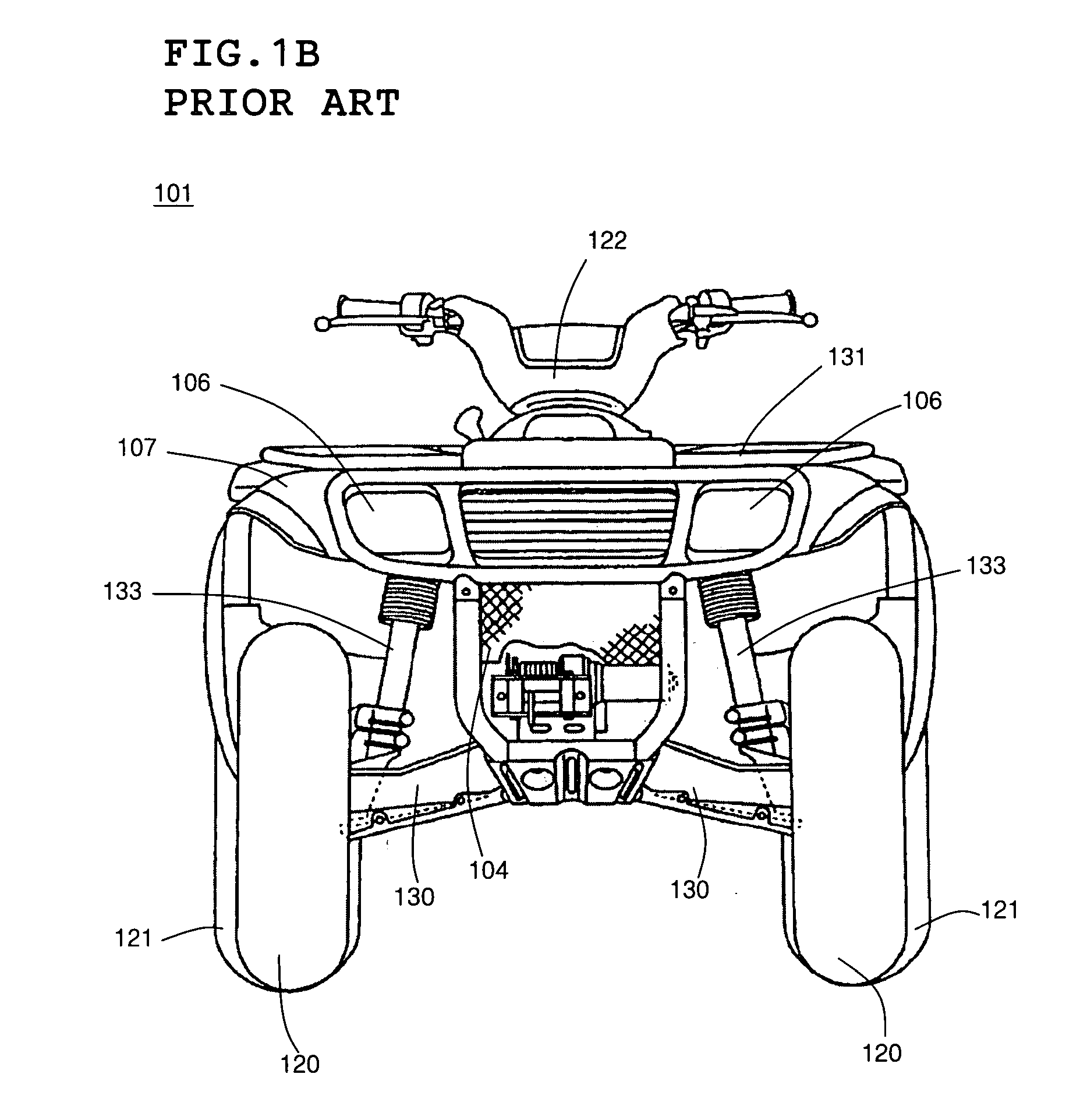 Bracket assembly for all-terrain vehicle