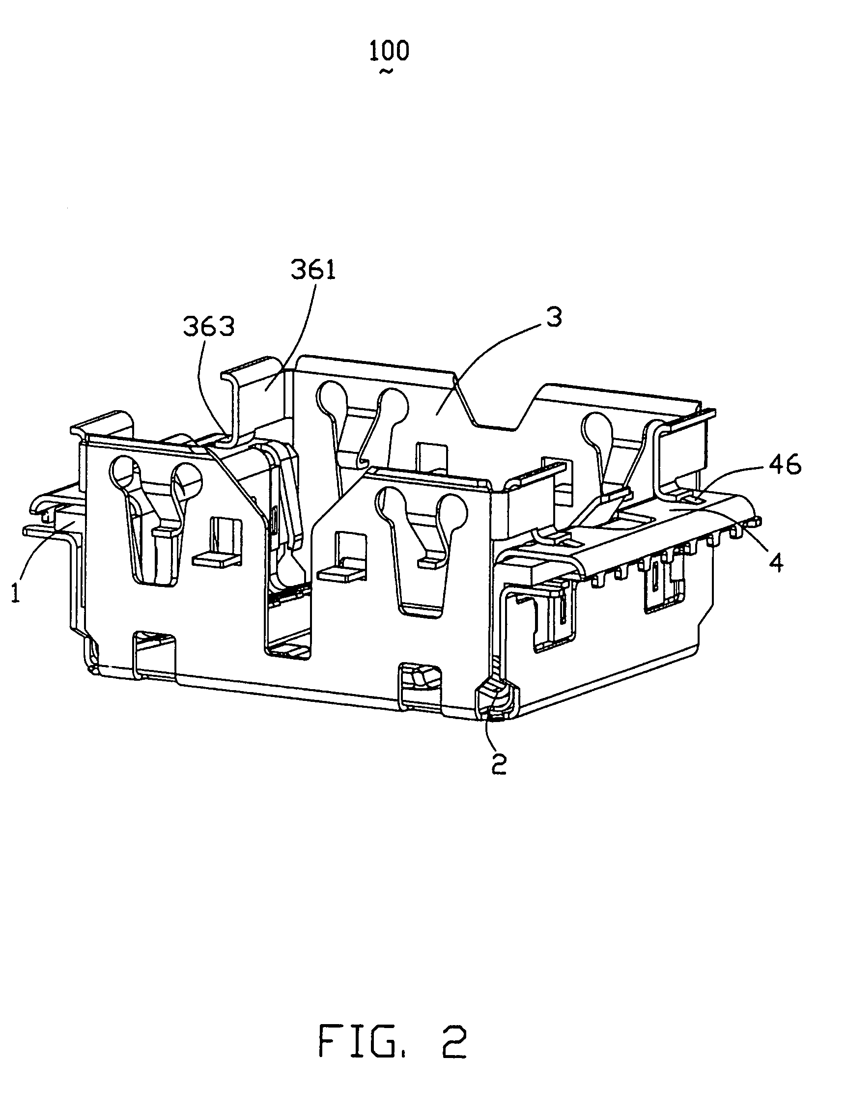 Electrical connector having improved shield