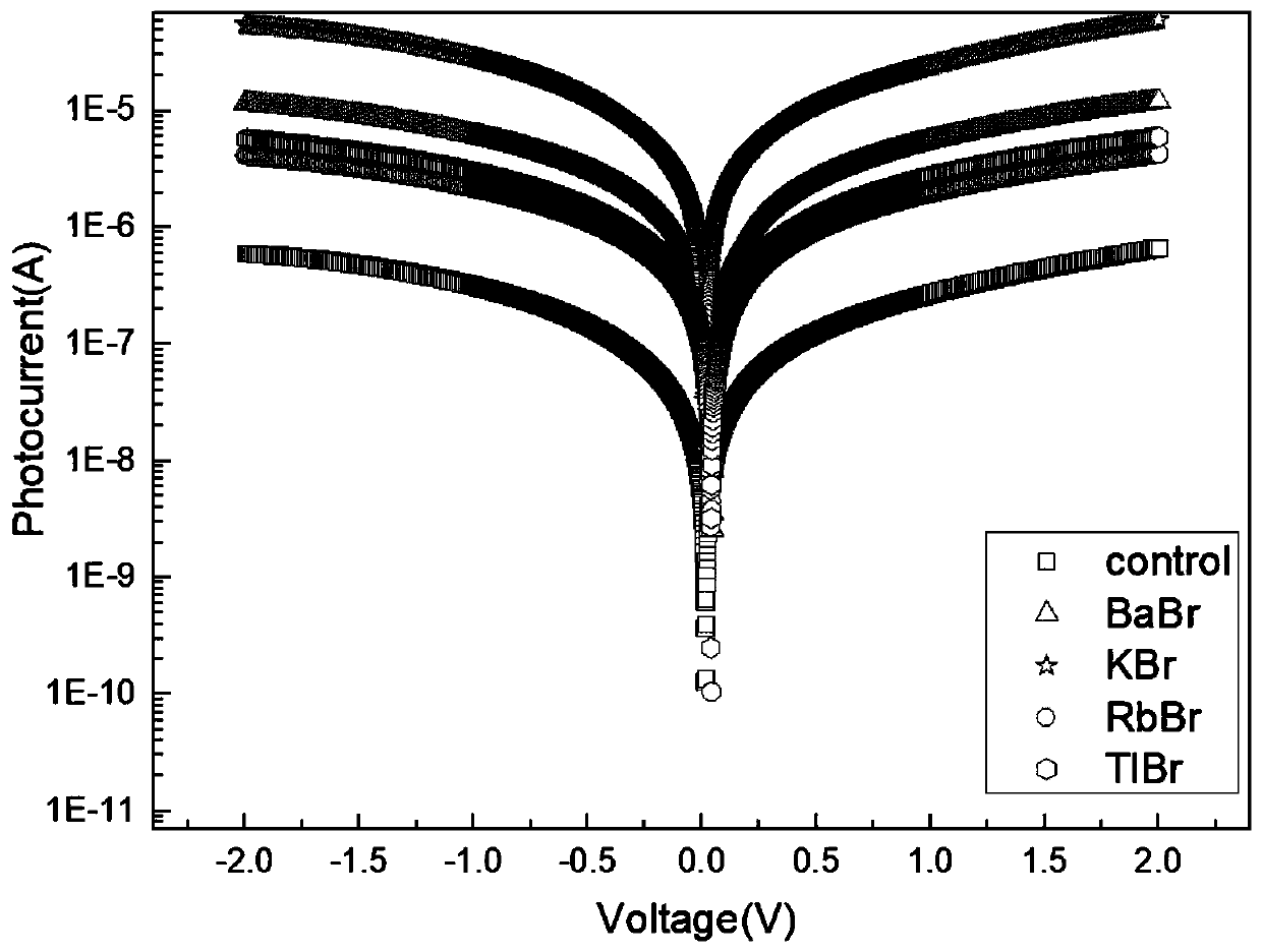 Double perovskite single crystal photodetector and preparation method thereof