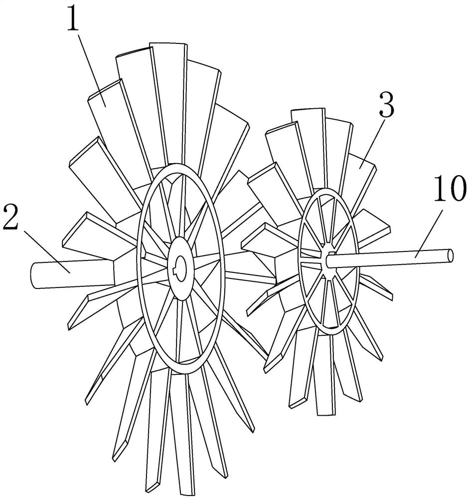 A speed-increasing and stabilizing system for an ocean current power generation system and a method for increasing and stabilizing the speed