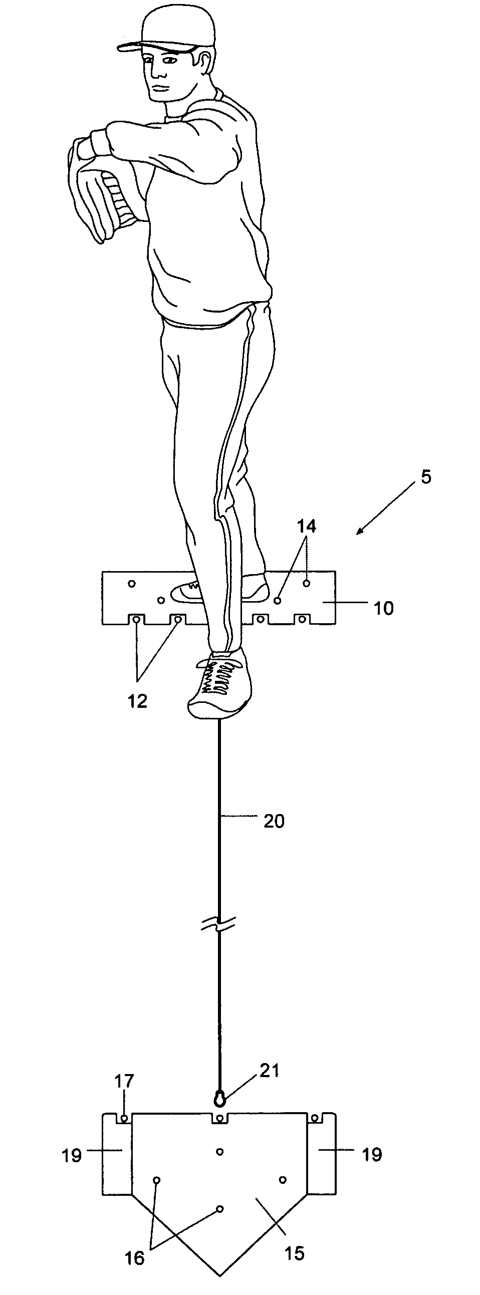 Device to train a pitcher