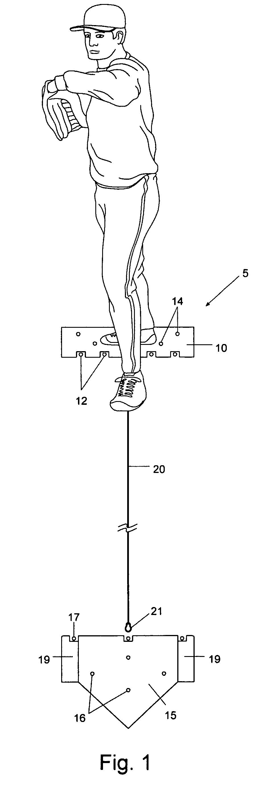 Device to train a pitcher